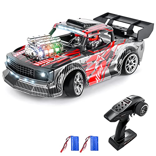 GoolRC RC Drift Car 1/18 RC Car Fast and Furious Cars Remote Control Car for Boys 8-12 2.4GHz 4WD 30km/h RC Race Car Full Scale High Speed Kids Gift RTR with ESP Function RC Car for Kids 2 Battery R