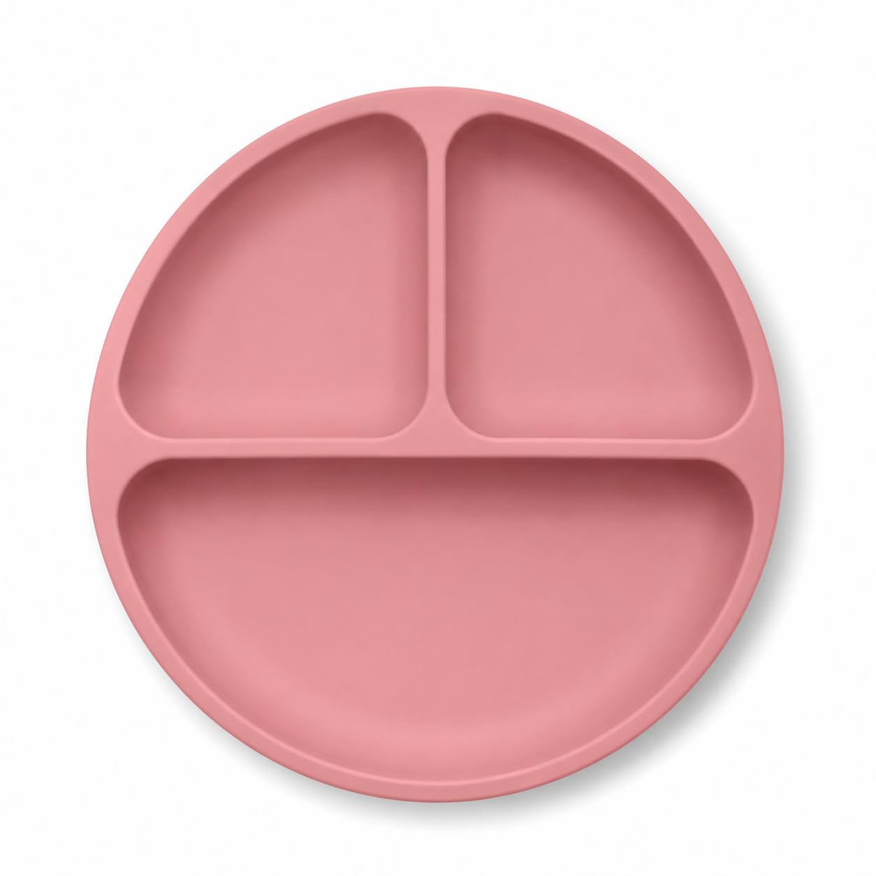 Xacton Silicone Suction Plates for Baby Microwave,Dishwasher, Freezer Safe Unbreakable | 3 Divided Portion with 4 Suction Cup Feeding Plate for Baby & Toddlers (Pink)-image-22