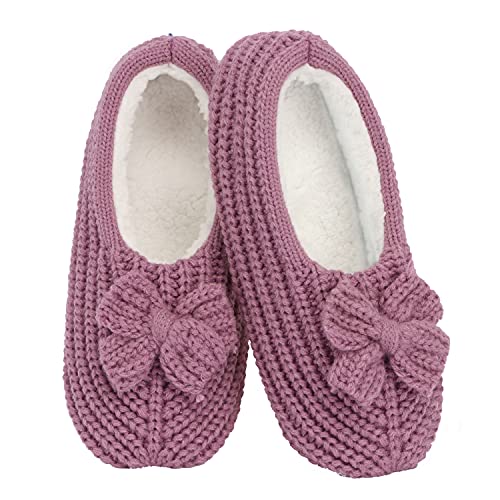 Snoozies Crochet Rib - Womens Slippers - Cozy Slippers for Women