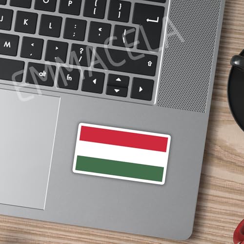 Image of (3PCS) Hungary Flag stickers, Countries Flag Stickers - Waterproof Vinyl Decals For Laptops, Tumblers, Water Bottles, Books, Scrapbooks, Size 3 x 1.7 Inch