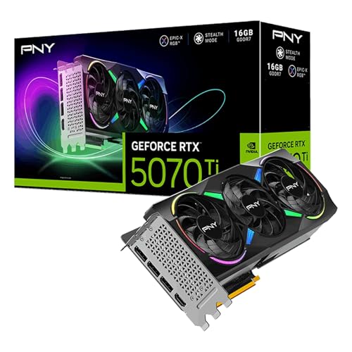 PNY Epic-X Triple GeForce RTX 5070 Ti OC 16GB GDDR7 256Bit HDMI/DP Graphics Card
