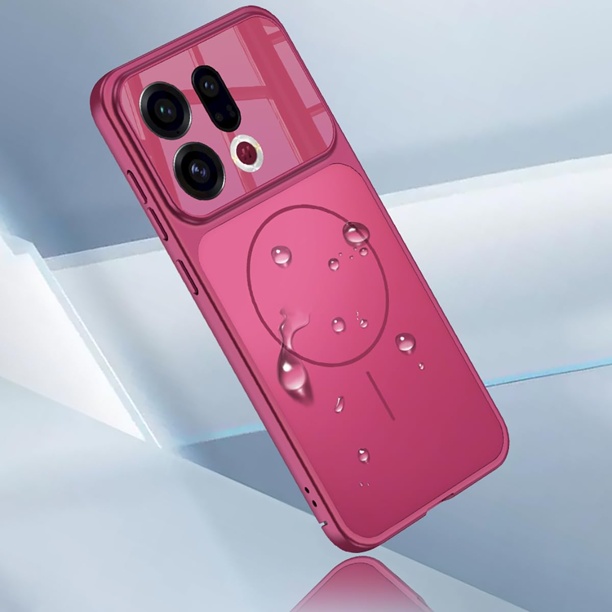 COQUE Custodia Find X9, copertura completa della fotocamera, anello magnetico integrato per compatibilità con la ricarica wireless, custodia anticaduta per telefono per Oppo Find X9-Nero