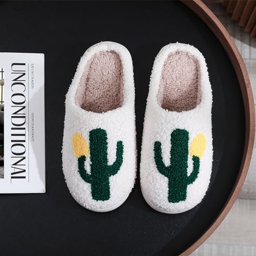 Christmas Slippers Reindeer Slippers for Women and Men Holiday Halloween Slippers Indoor Bedroom Fluffy Warm Fleece Slippers Winter Soft Cozy Home Non-Slip Soft Plush Slip-on Wool Lined House Shoes - Image 5