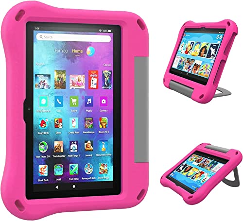 Amazon Fire HD 8 Tablet Hülle für Kinder Amazon Kindle Fire HD 8 & 8 Plus Tablet Hülle(12/10th Generation 2024/2022/2020 Release) Leichte Stoßfeste Schutzhülle mit Griff Ständer.
