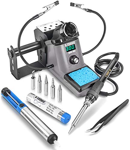 X-Tronic 9080-XR3 • 110 Watt • Heavy Duty - Fine to Medium Gauge Wire - Soldering Iron Station • LED Temp Display, Sleep Function (0 to 30 Minutes), °C to°F Function & Calibration Function (± 99°C)