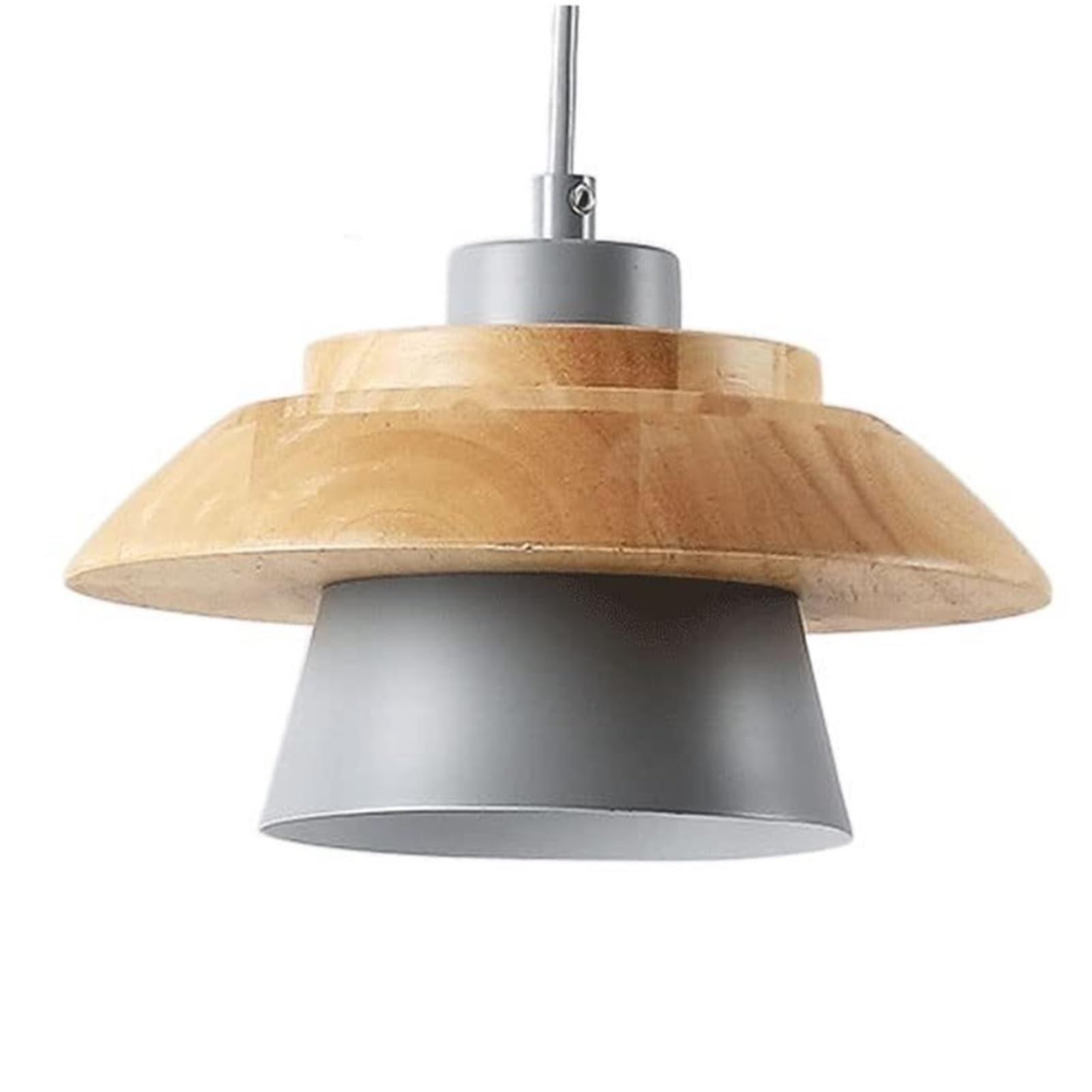 KHUKHU Nordic Wooden Chandeliers Light Art Deco Pendant Light E27 Base Hanging Lights Restaurant Pendant Lights Pendant Light Fixture Bedroom Bar Balcony Aisle Living Room(Grey)