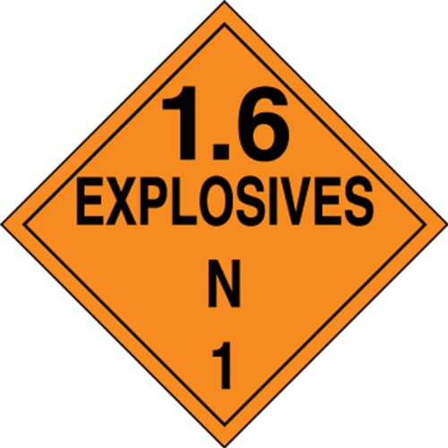 Placard DOT 1.6 Explosives N 1 Accuform pour éviter les non-conformités de transport