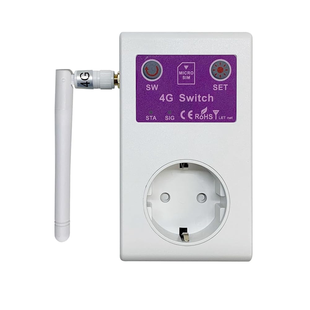Prise Intelligente 4G UE GSM SMS Télécommande Capteur de Température Interrupteur 16 A Prise Appareil Électroménager Relais Contrôleur A Prise UE