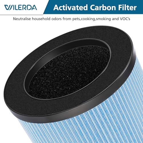 Image of MJ002H Replacement Filter Compatible with POMORON MJ002H Air Purifiers,HEPA Filter, Activated Carbon, High Performance 4-Layer Filter, Compared Part #MJ002H-RF, 2 Pack