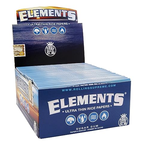 Elements King Size ULTRA THIN Slim Reis Zigarettenpapier Elements King Size Ultra Thin Pack of 10 booklets