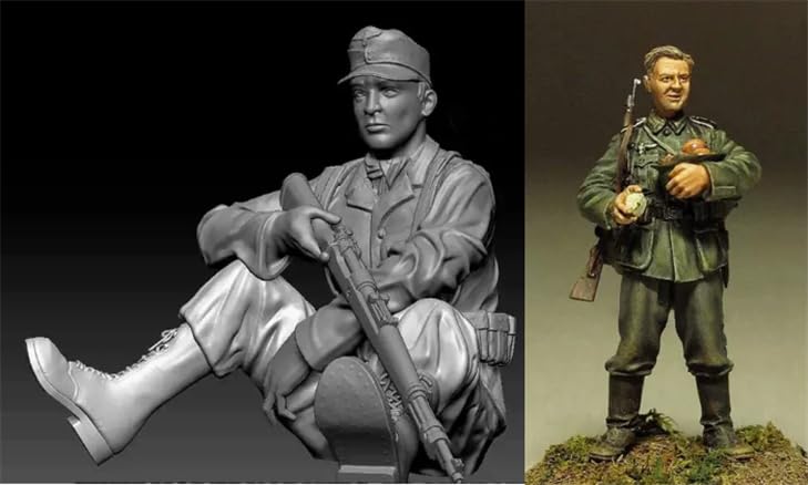 Kit Maquette Résine 1/35 - Officier Allemand Et Fille WWII - Non Peint - Niveau Intermédiaire