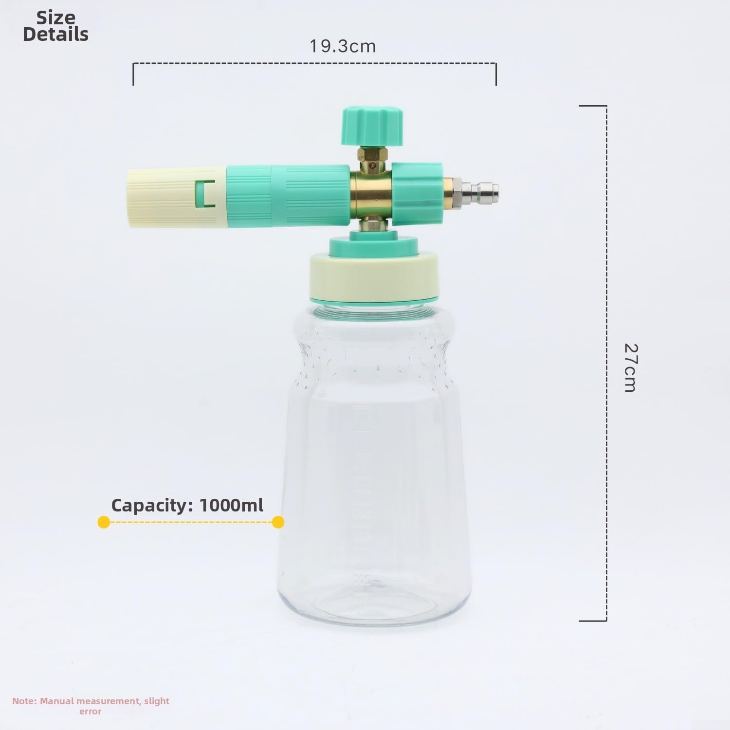 Messing Schaumkanone 1L Druckreiniger für schnellkupplung Messing