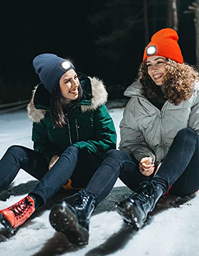 Gorro LED recargable unisex de invierno con luz integrada 6