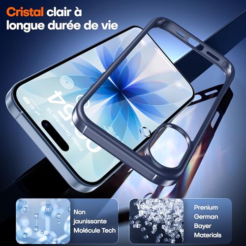 Coque iPhone 17 TAURI anti-choc mince avec protection écran bleue