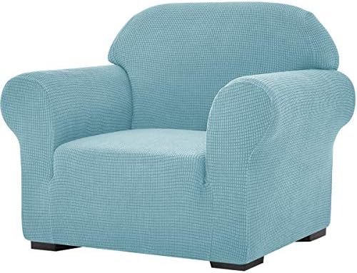 SU SUBRTEX Thickened Stretch Sofa Cover 1 Piece Covers for Living Room Soft Furniture Protector for Kids/Dogs Washable Couch Slipcovers(Chair, Coffee)