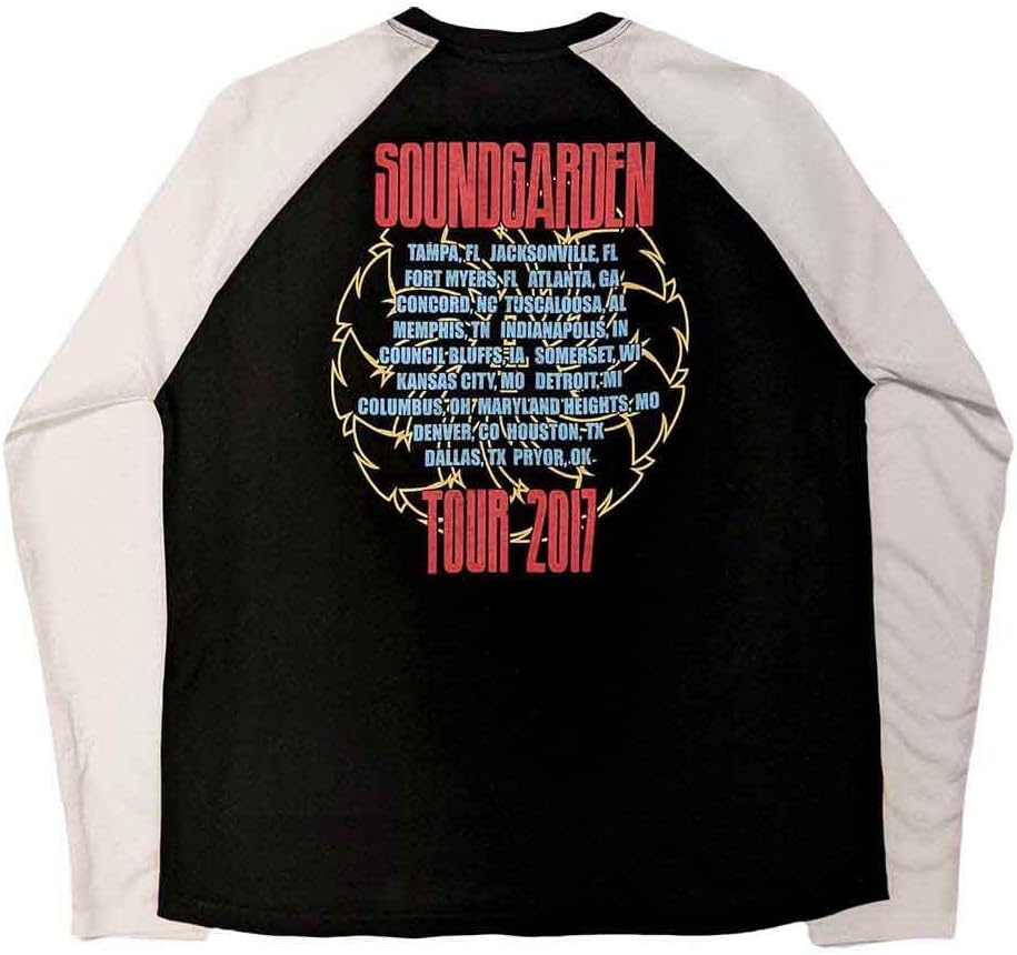 Rock Off officially licensed products Soundgarden Badmotorfinger Tour 2017 Raglan Men's T-Shirt