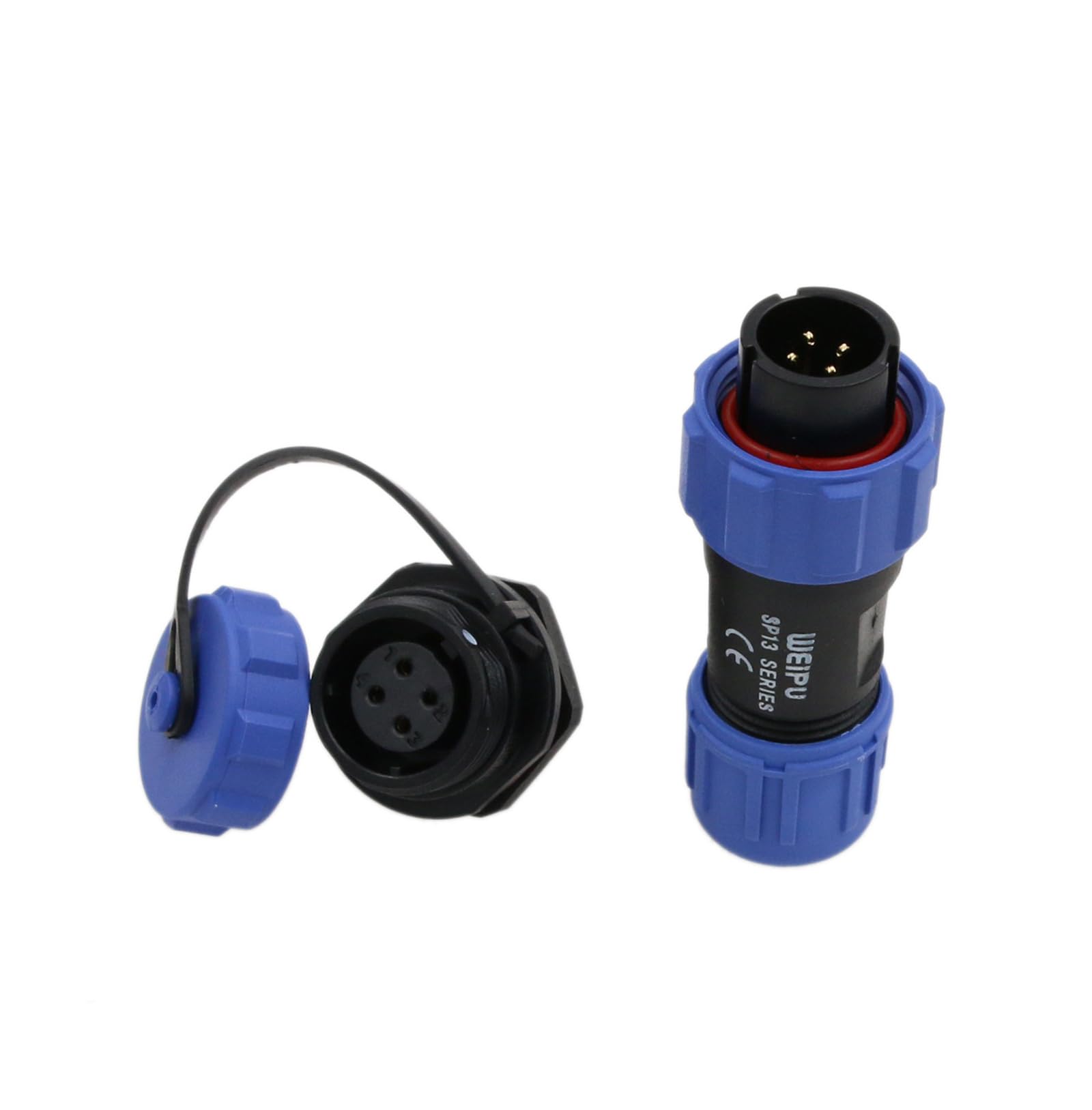 Connecteur étanche Circulaire Mâle Femelle 4 Pôles - Câble 300V 4x0,75mm² Neuf