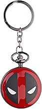 RV Mart Deadpool Superhero Antique Pocket Watch Classic Vintage Retro Metal Keychain Key Chain for Car Bikes Key Ring