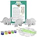 Paint 3 Large Dino Squishies - Paint a Squishy Kit - Make Your Own Squishies with Puffy Paint - Arts and Crafts Gifts for Kids, Boys & Girls - DIY Squishy Makeovers Painting Kit, Dinosaur Toys