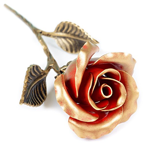 Hand Forged Iron Rose - Romantic Metal Gift of Everlasting Love