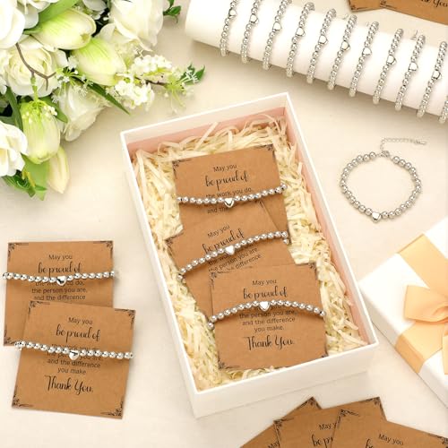 20 Pcs Inspirational Gifts for Women Bracelet Bulk Housekeeping Appreciation Gifts Charm Bracelets Employee Motivational Bracelets for Coworkers Housekeepers2