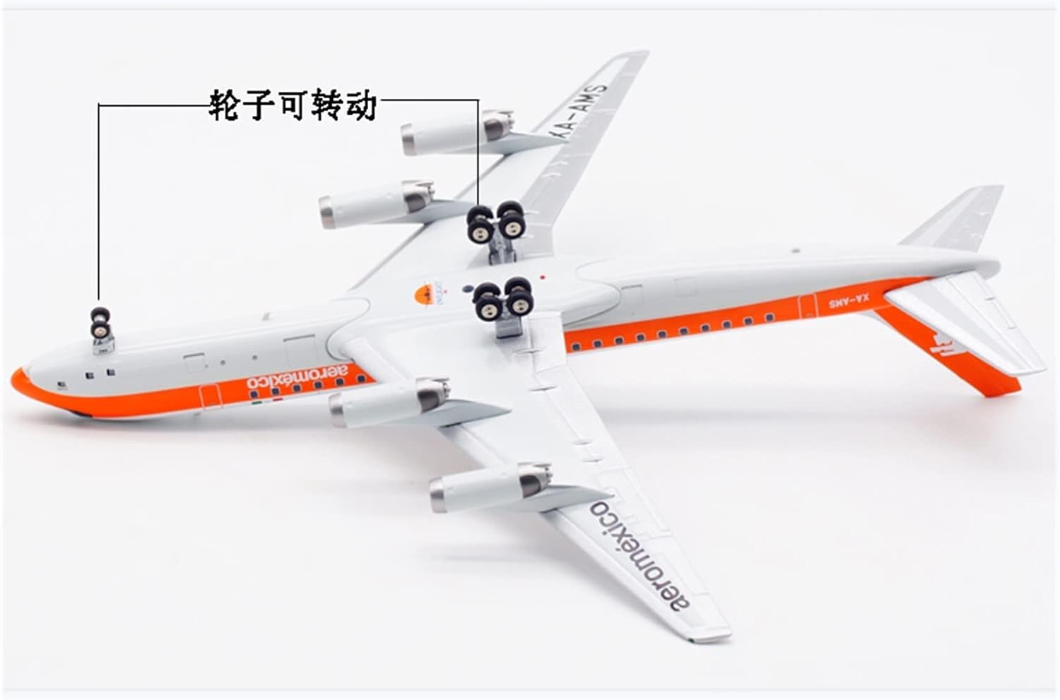 1 200 Fit for DC-8-62 XA-AMS Airline Alloy Metal Model Aircraft Collectible Plane Models Souvenir Gift Hobby Playgame Kit