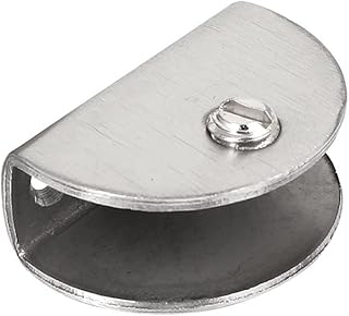 Aexit 10mm-12mm Thick Fall Protection Stainless Steel Glass Shelf Clamp Holder Safety Clips Clip 38x28x17mm