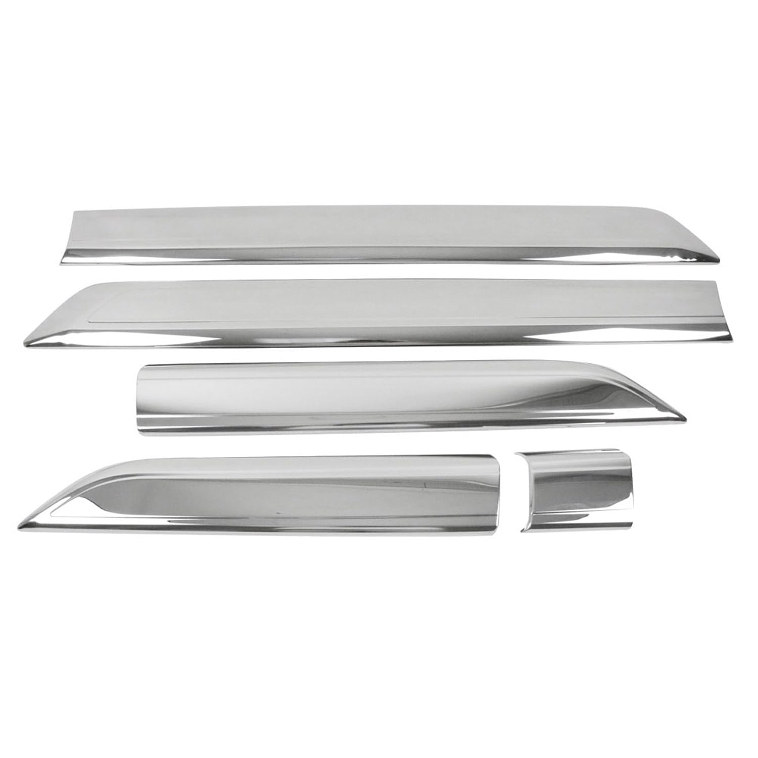 OMAC Seitentürleiste Türschutzleiste Compatible con Ford Transit Custom 2013-2024 Acero INOX 5X