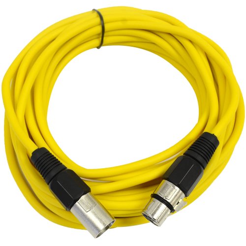 Câble XLR jaune Seismic Audio résout les problèmes de parasites sur 7.5 mètres