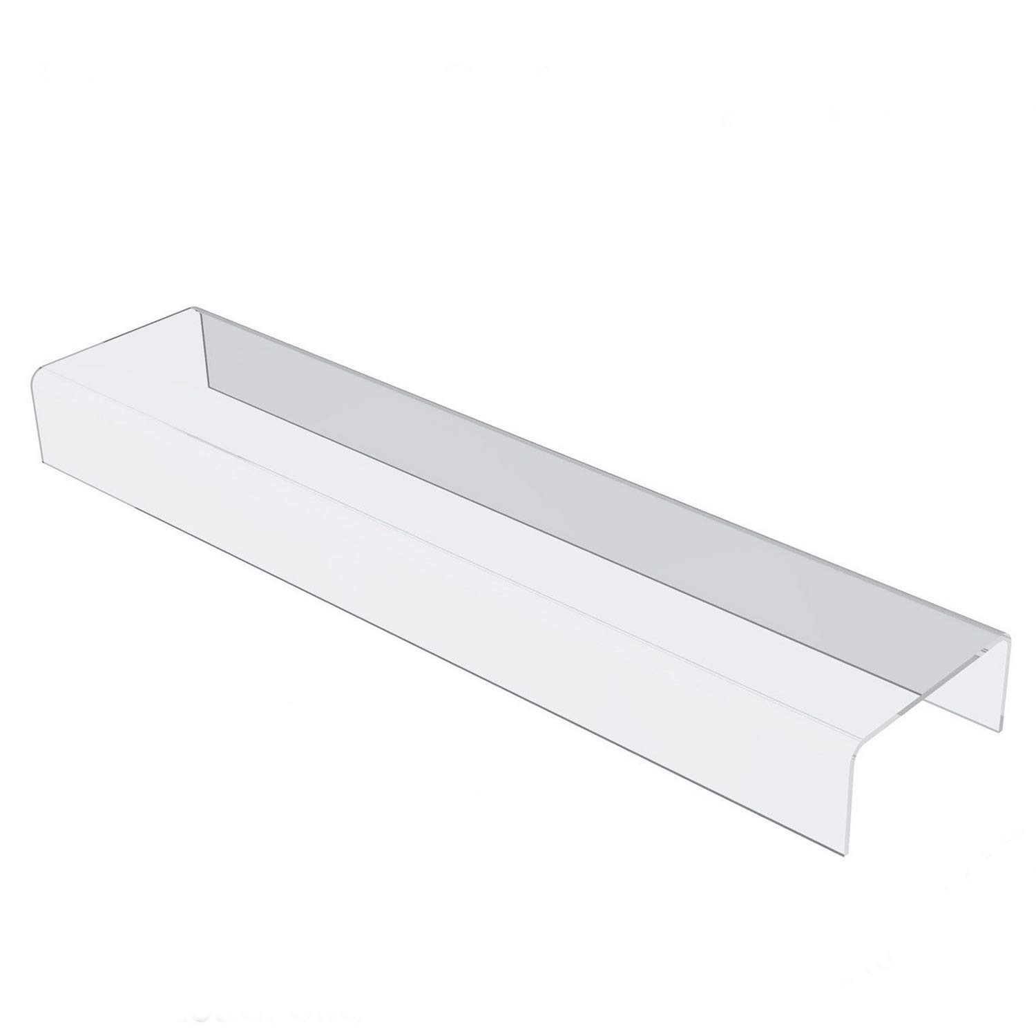 3R W Design Clear Acrylic Display Risers- Premium Shelf Riser Display Stands and Plinths - Hoverstand- Made in UK (Long-49cm*11cm*5cm, Max Load 10kg) — image 1