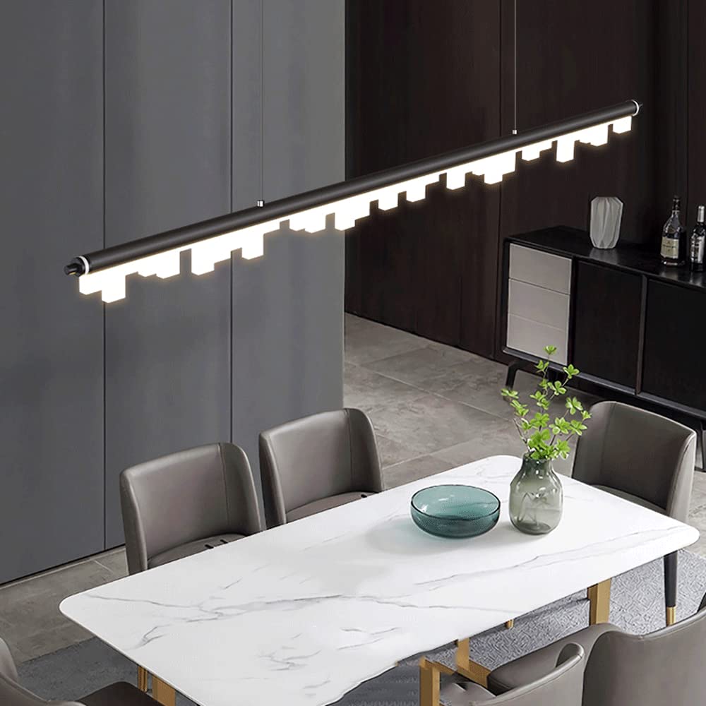 Liniowa metalowa lampa wisząca z akrylowym dekoracyjnym kloszem oświetleniowym, jadalnia z długim paskiem światła wiszące, nowoczesna lampa wisząca LED 19W na wyspę kuchenną, proste żyrandole