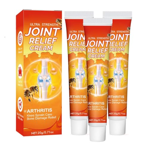 Mullein Joint Relief Cream Arthritis Ultra Strength Pain Relieving Gel BeeVenoms Joint and Bone Therapy Advanced Cream 20g Mullein Joint Relief Cream for Back Neck Feet Shoulder (3)