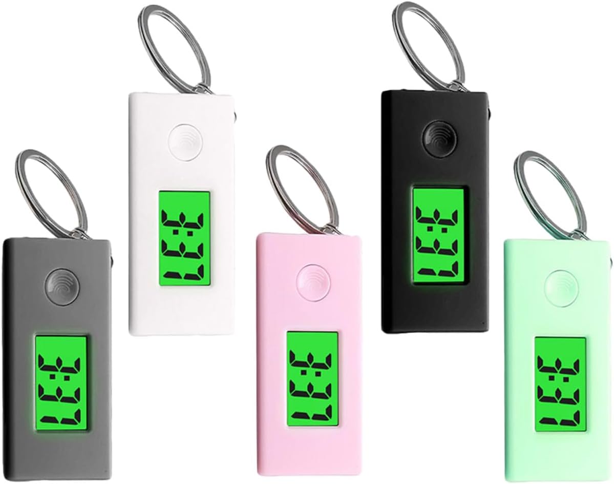 5 Pcs Luminous Hanging Keychain Watches Portable Digital for Students Exam Use and Daily Activities Durable Multi Color