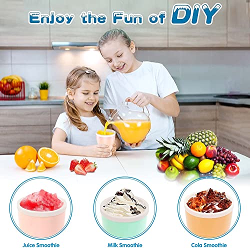 Slushy Maker Tasse mit Löffel, schnell einfrierende Smoothies Tasse, Aluminium Kühlbecher Doppelschicht Slushy Maker, hausgemachte Eiscrememaschine DIY es für Kinder und Familie (Rosa) – Bild 6