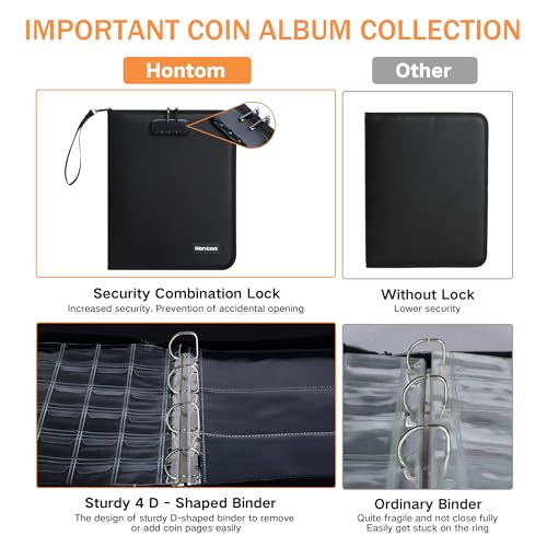Álbum de monedas con seguridad ignífuga y 400 bolsillos 6