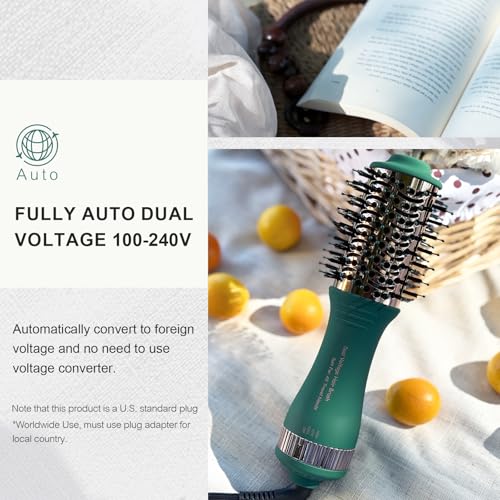 Image of Dual Voltage Travel Hair Dryer Brush Mini Hot Air Hair Styling Tool