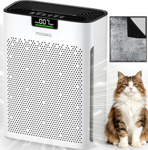 Air Purifier for Home Bedroom Large Room 2200 Ft², MOOKA H13 HEPA Air Cleaner with Washable...