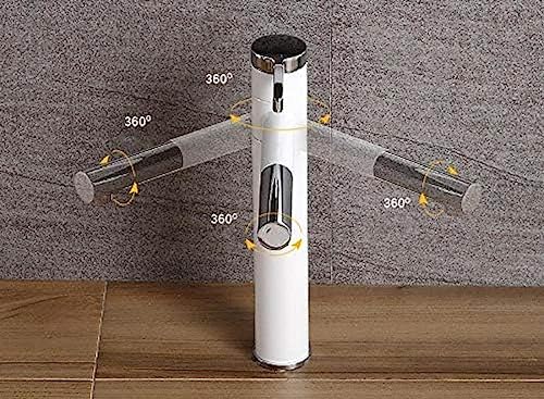 Mitigeur de lavabo blanc rotatif pour éliminer les éclaboussures - 3