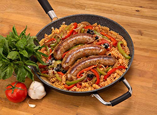 DaTerra Cucina Vesuvio Ceramic Coated Nonstick Cookware, 3-Pack Bundle: Frying Pan, 13 Inch | Ceramic 13 DaTerra Cucina Vesuvio Ceramic Coated Nonstick Cookware, 3-Pack Bundle: Frying Pan, 13 Inch | Ceramic 13