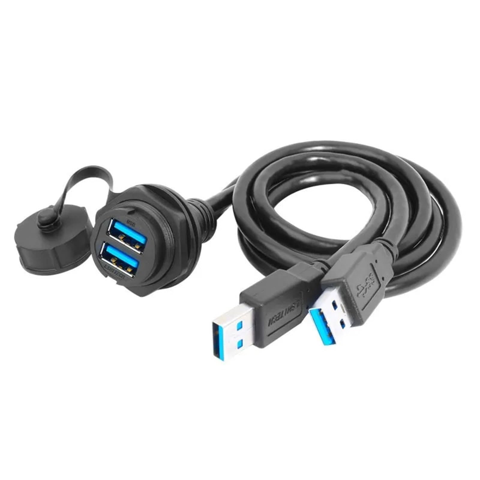 LU25 0,1 m 0,3 m 0,5 m 1 m 2 m 5 m cavo di prolunga impermeabile connettore USB M25 USB 2.0 3.0 adattatore di segnale connessione rapida a doppio canale (5 m USB2.0)