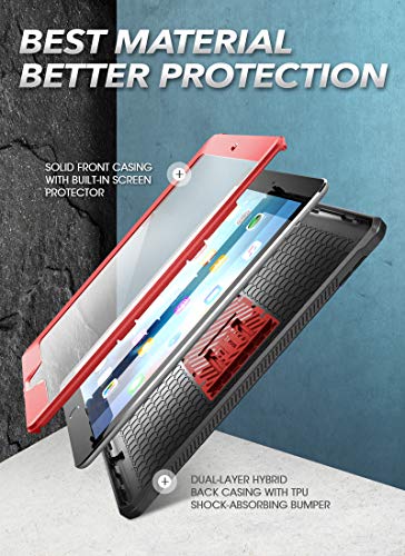 Image of SUPCASE Designed for iPad 10.2 2019 Case, [Unicorn Beetle Pro Series] with Built-in Screen Protector and Dual Layer Full Body Rugged Protective Case for iPad 7th Generation (MetallicRed)