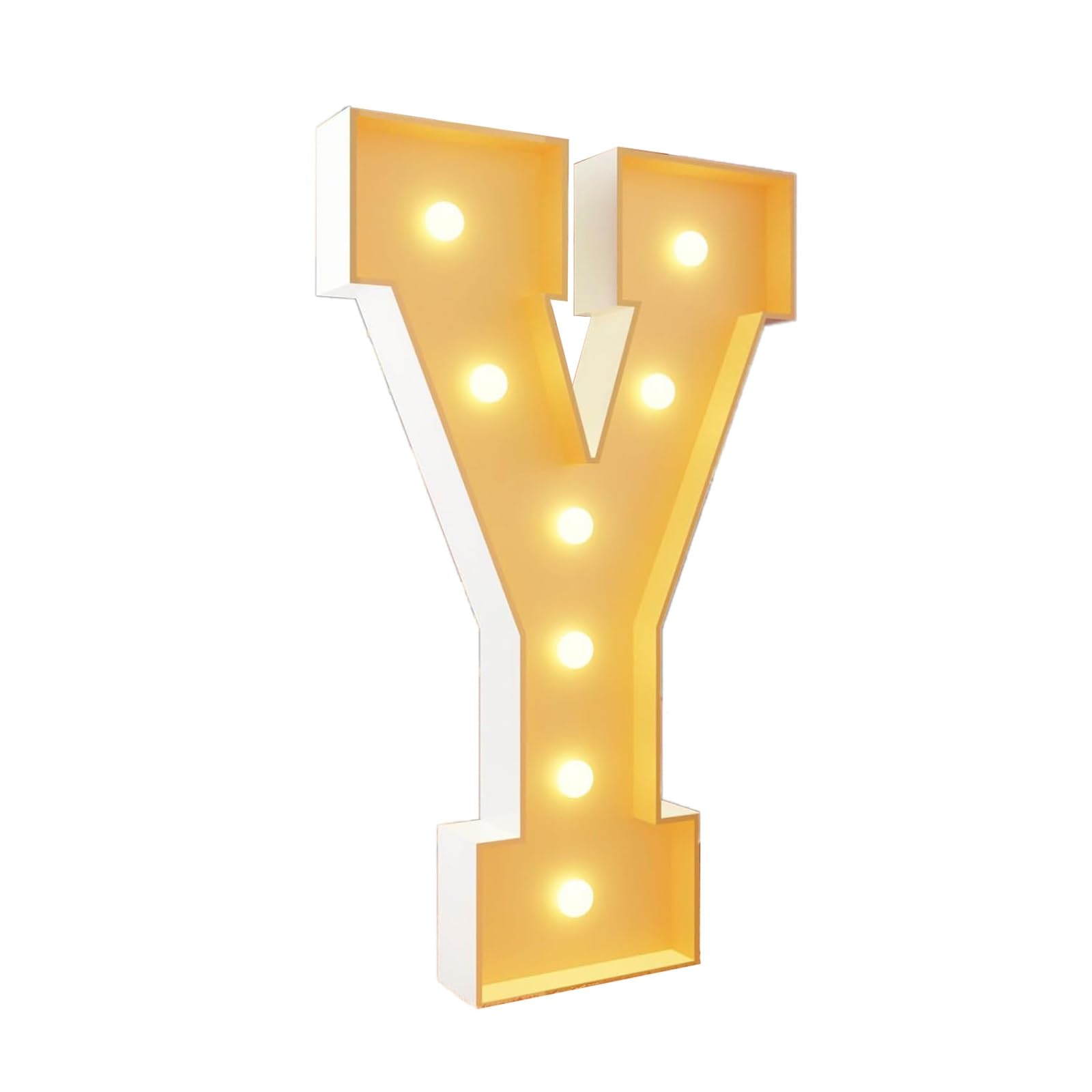 Marquee Letters, Birthday LED Light Up Letter(Letter Y,120cm(4FT))