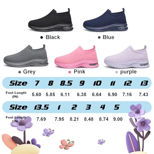 Boys Girls Sock Shoes Toddlers Kids Sneakers Slip on Fitness Tennis Walking School Shoes for Toddler/Little Kid/Big Kid2