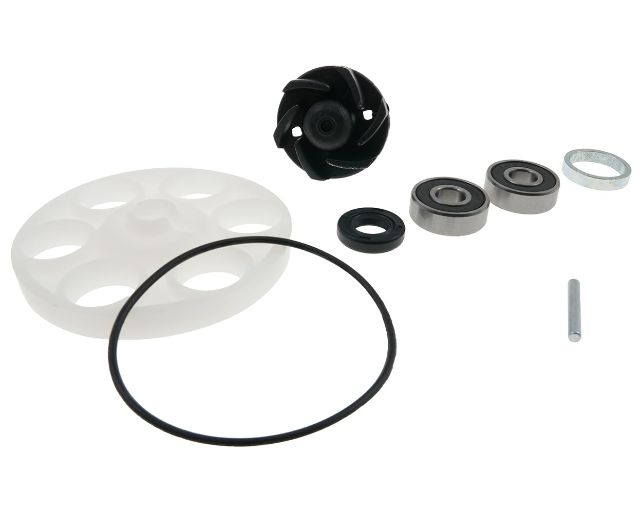 Pompa dell'acqua 2EXTREME con ruota motrice compatibile con Yamaha Aerox 50, MBK Nitro 50 (dal 1999 in poi), APRILIA SR50 LC (94-97), MALAGUTI F15 Firefox 50 LC, F12 Phantom 50 LC, Jog RR 50 LC, BENEL