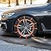 10 PCS Adjustable Anti-Slip Tire Zip Ties for Snow Chains | Universal Winter Car Truck SUV Traction Grips | Emergency Mud Survival Multi-Function Security Cable Belts – Orange