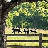 Katzen-Gartenstecker aus Metall,3er-Pack Schwarze Katzen-Silhouette Statue,für Hof Garten, Rasen, Outdoor-Dekoration. Geschenk für Katzenliebhaber Schwarze Katze (Schwarze Katze)