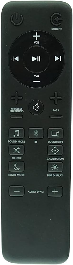 HCDZ Replacement Remote Control for JBL BAR 2.1 JBLBAR21BLKAM BAR 3.1 JBLBAR31BLKEP JBLBAR31BLKAM JBLBAR21BLKEP 300W 2.1-Channel Soundbar Sound bar System