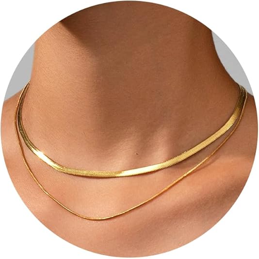 Collana Girocollo In Argento 925 Placcato Oro 14K - Design Sottile Con Cuori, 40+5 Cm, Unisex - Foto 8