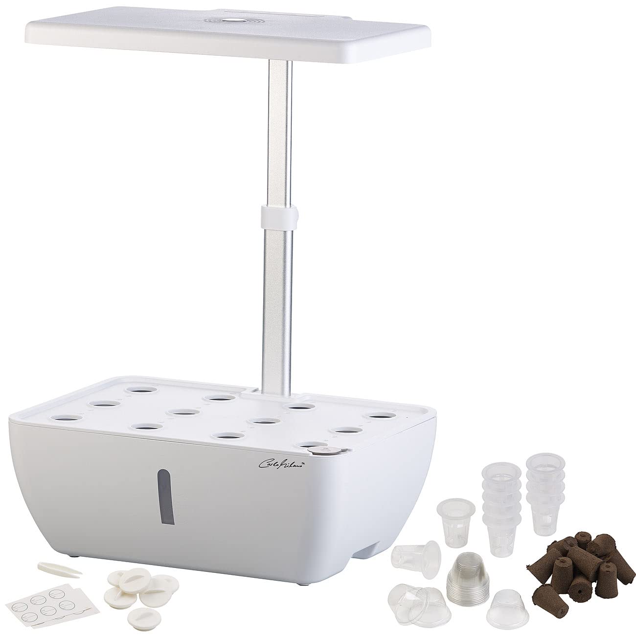 Carlo Milano Grow Lampe: Smartes WLAN-Anzuchtsystem für 12 Pflanzen, Wachstums-LEDs, App, 7 l (Led Grow, Anzuchtbox, Kräutergarten)