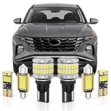 BMT xms LED Interior Light Kit Replacement for HYUNDAI Tucson TL NX4 2016-2023,6000K White for Halogen Replacement + 912 921 LED Bulb Reverse Light, 14 Pieces